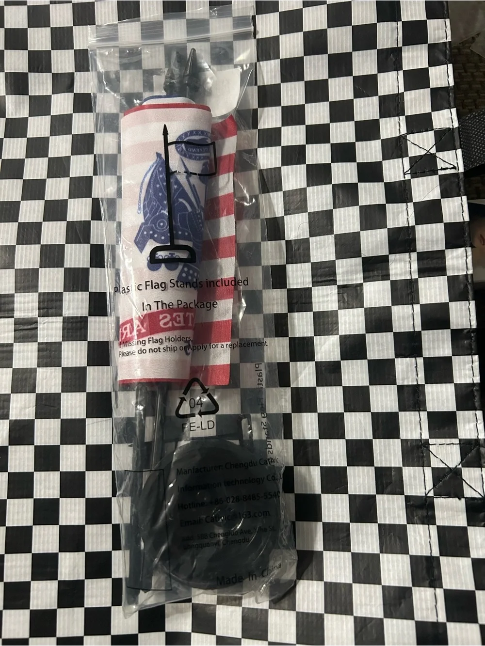 Amazon Red White Blue US and US Army Table Flag Set